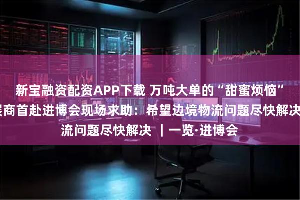 新宝融资配资APP下载 万吨大单的“甜蜜烦恼”！哈萨克斯坦展商首赴进博会现场求助：希望边境物流问题尽快解决 ｜一览·进博会